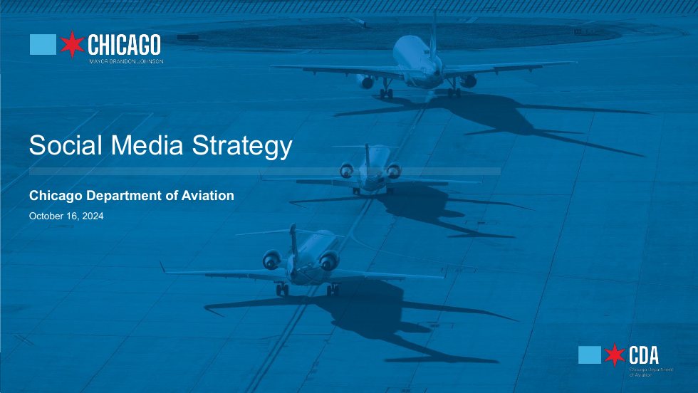 CDA Social Media Strategy cover with aircraft imagery