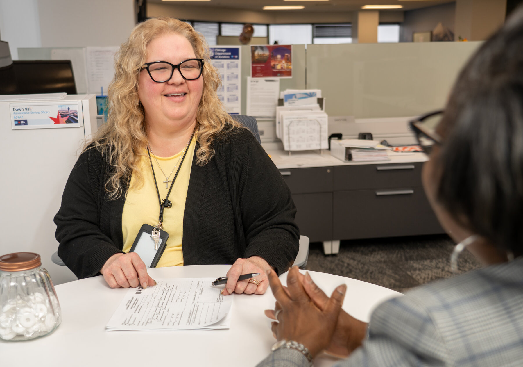 CDA employee discussing retirement resources